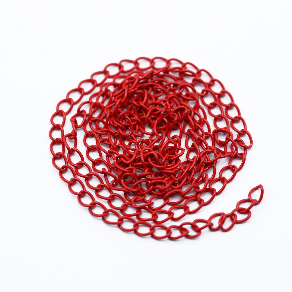 2 meters 5mm Metal Chain Colorful Iron Connecting Chain Combination Chain Extension for Jewelry Making Findings DIY Supplies: Silver