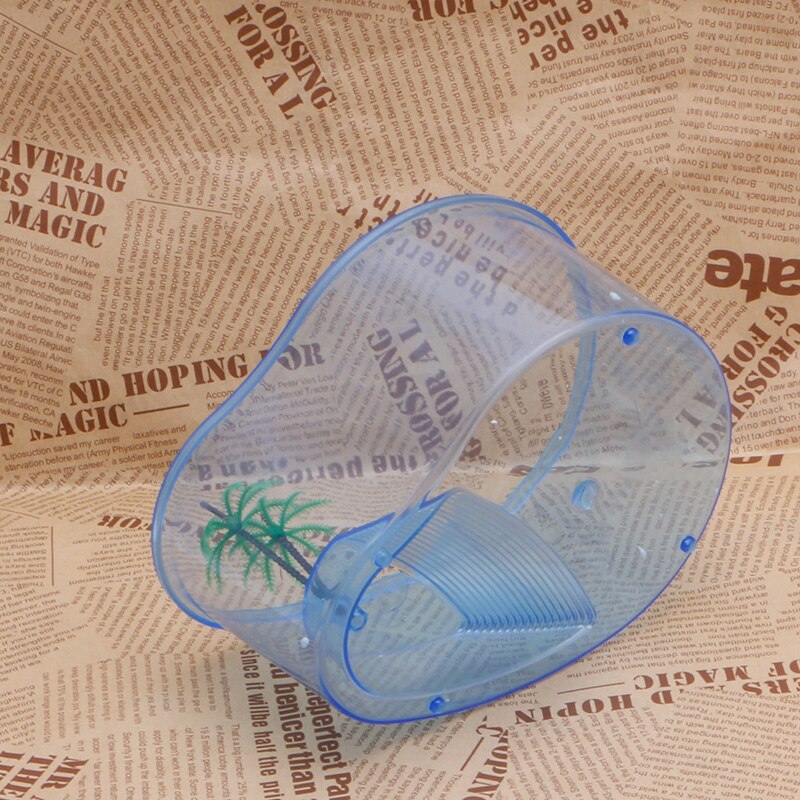 Turtle Habitat Lake Terrapin Reptile Aquarium Tank with Platform Plants Z07