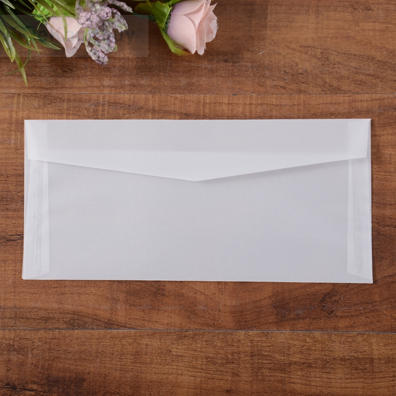 50pcs Translucent Blank White Parchment Paper Envelope Postcards Invitations Cover Envelopes