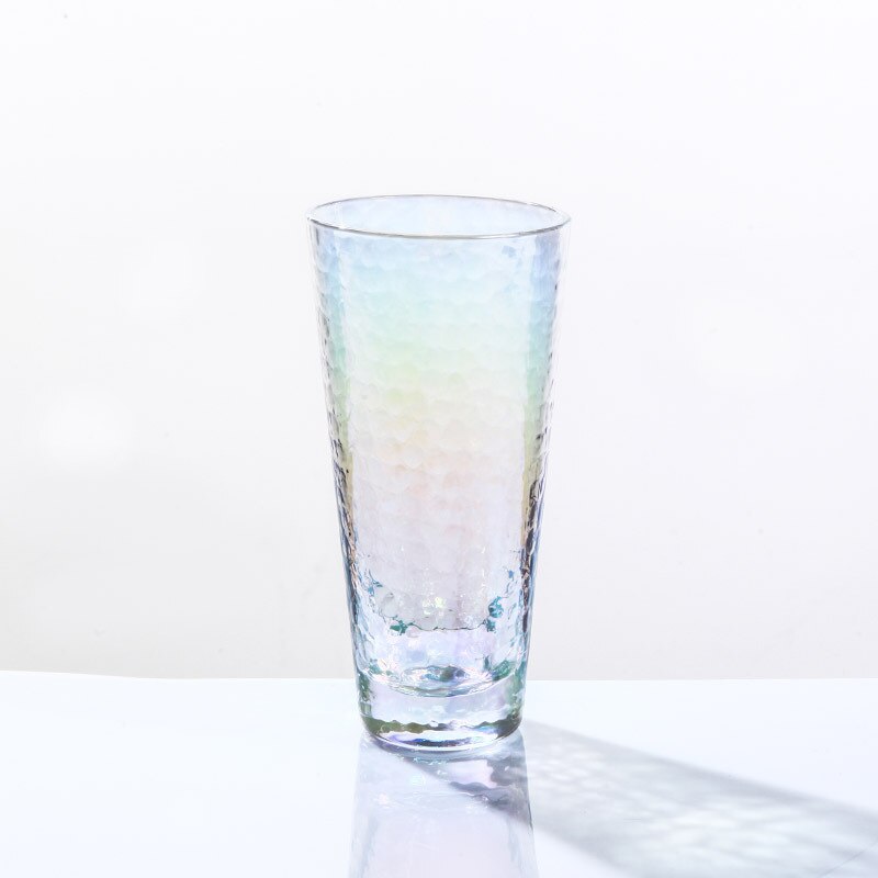 Vaso de vidrio con forma de martillo arcoíris , taza de té verde, taza japonesa y la Oficina para el hogar, de 295/315/335/440ML: E440ML
