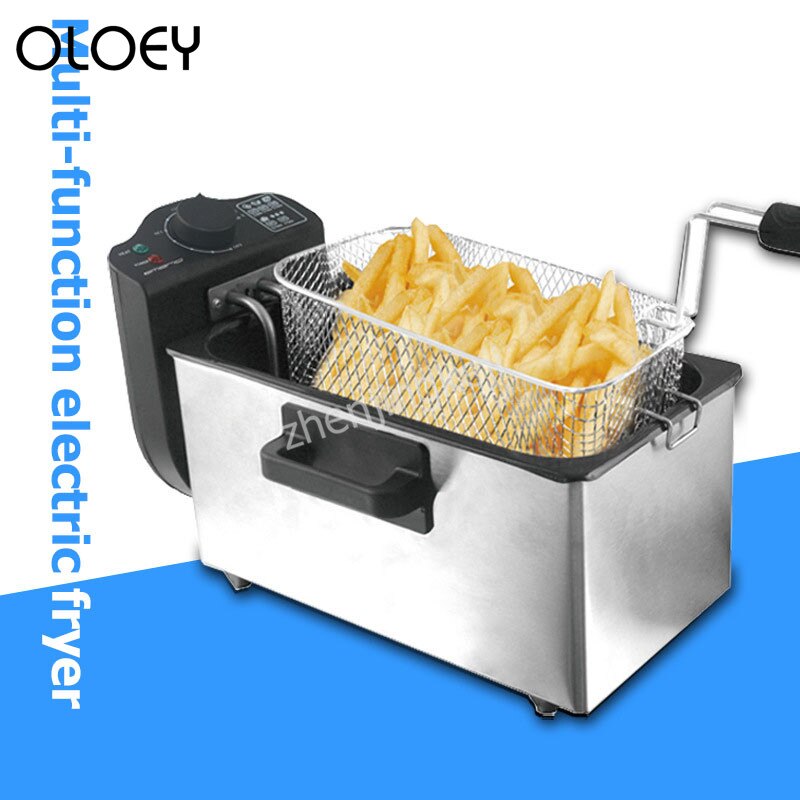 3L Electric Fryer Fries Machine Without oil Smoke Automatic Constant Temperature Commercial Fryer
