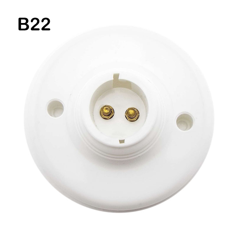 Screw Lamp Base e27 B22 Lamp holder Socket base Light Bulb e27 Socket Holder Adapter Snap-in lamp holder Converter 100-250V: Brown / 2G7