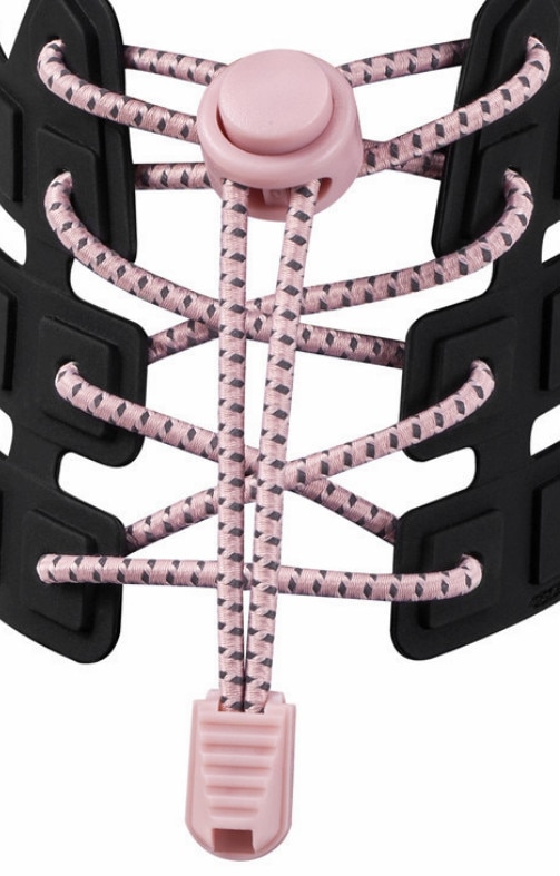 Nyeste uden binde snørebånd elastisk lås sko snørebånd løb jogging lærred sneakers trainer: Lyserød