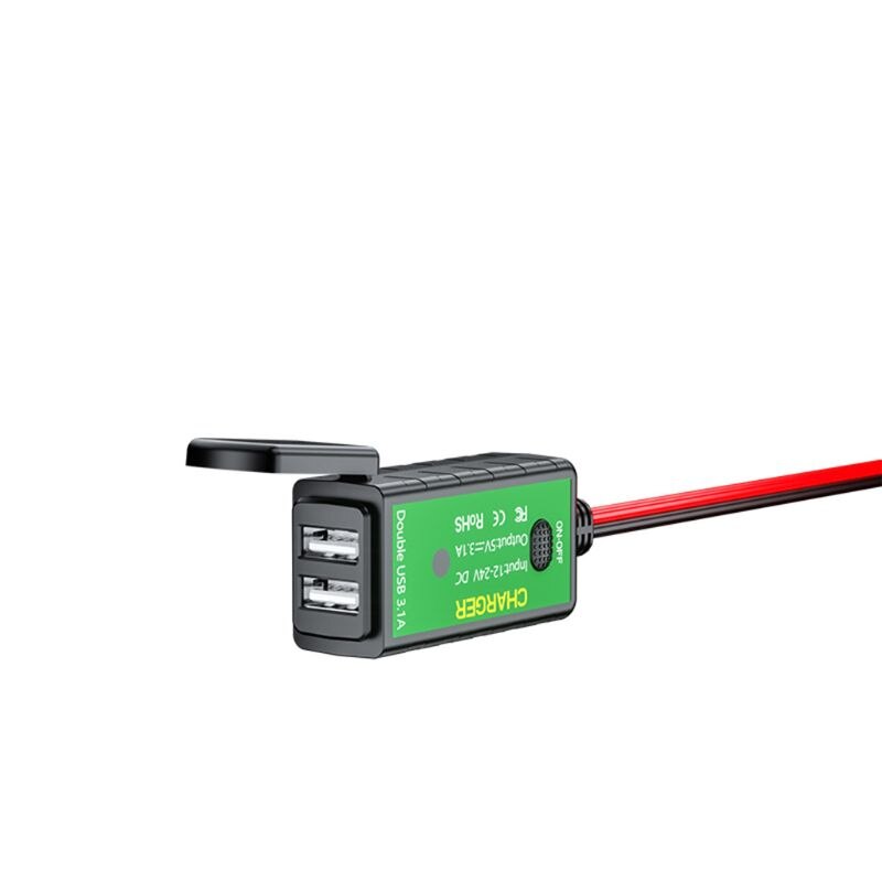 Universelle Wasserdichte 5V 2,1 EINE Motorrad Dual USB Ladegerät SAE zu USB Adapter mit an/aus Schalter für ich-Telefon Tablette praktisch GPS