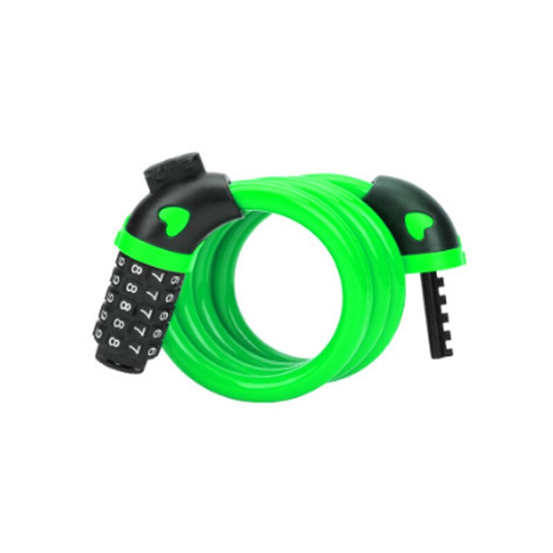 Fietsslot Code Sleutel Sloten Bike Fietsen Wachtwoord Combinatie Security Staaldraad Sloten Fiets Accessoires Multicolor 1.2-1.8m: Green(120m)