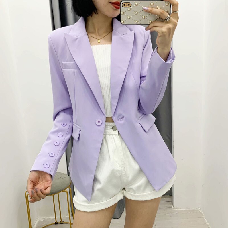 Autumn Vintage Long Sleeve Printed Coats Female Thin Tops Women Blazer Spring Summer Cotton Shirt Casual Outwears