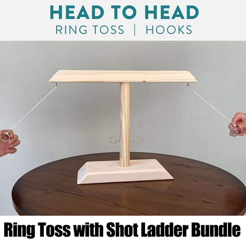 Partij Speelgoed Leisure Bar Drink Shop Handgemaakte Houten Ring Toss Haken Snelle Interactief Spel Voor Bars