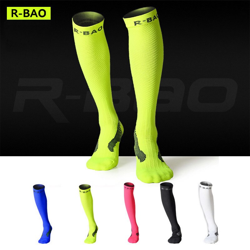 Adults Cycling Socks Men Women Night Running Long Socks Compression Function Stocking Leggings Socks