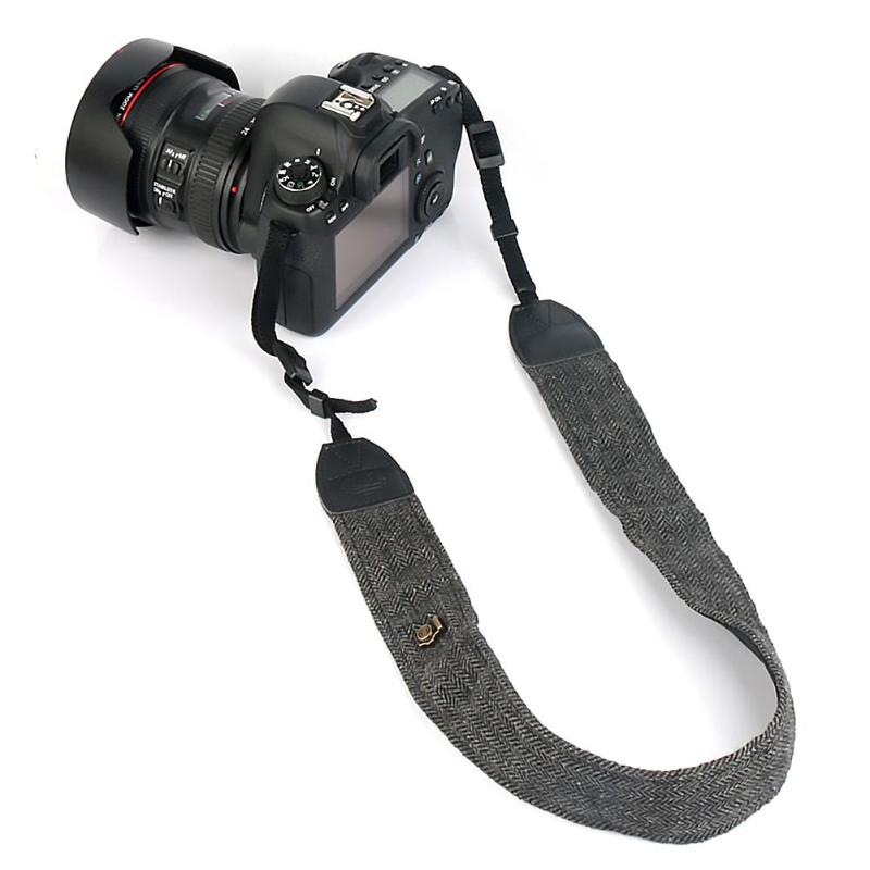 Universal Adjustable Cotton Leather Camera Shoulder Strap for DSLR Cameras