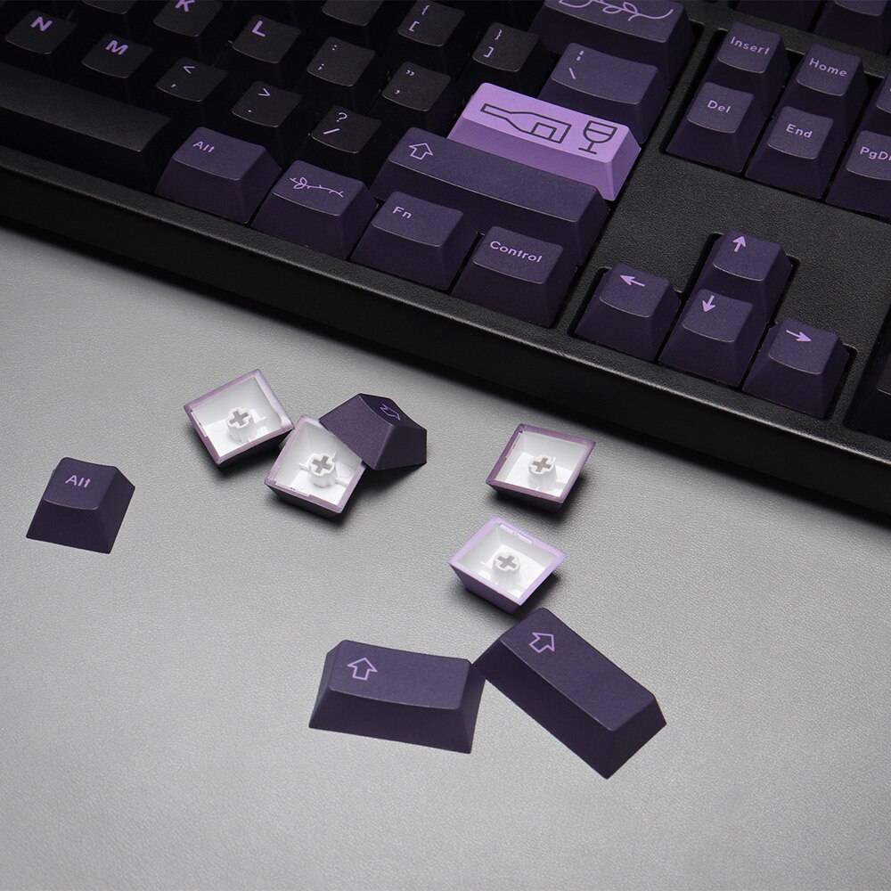Dark Purple Serie Keycaps GMK The First Love Cherry Profile PBT 129 Keys DYE-SUB Keycap For MX Switch Mechanical Gaming Keyboard