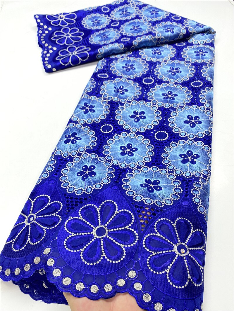 Nigerian Lace Fabrics Lace Swiss Voile Lace In Switzerland Dry Cotton African Lace Fabric For Women YA3758B-7