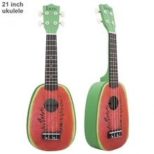 21 Inch Sopraan Ukulele Watermeloen Patroon 12 Fret Ananas Vorm Vier Snaren Hawaii Gitaar String Muziekinstrument