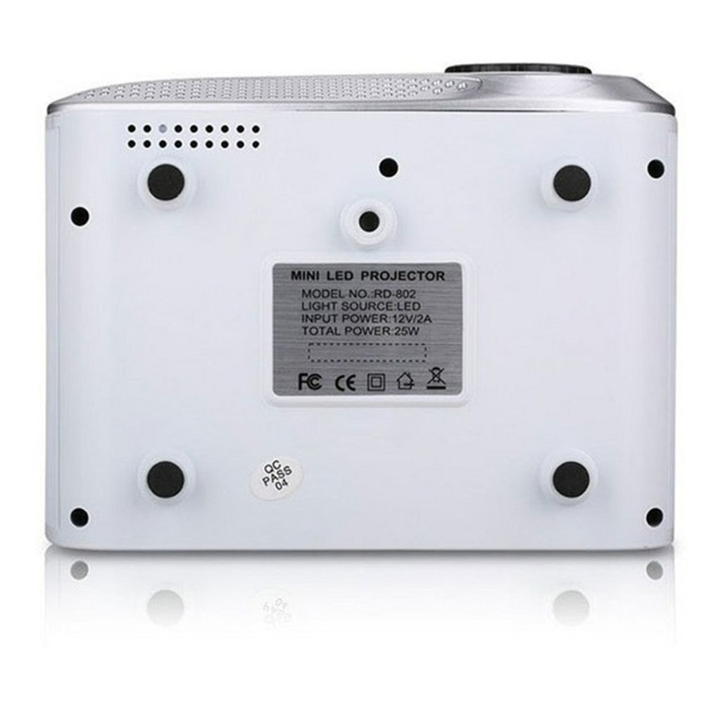 Mini proyector led RD802, foco blanco Manual, ajustable, portátil, de bajo consumo, larga vida útil de la lámpara LED