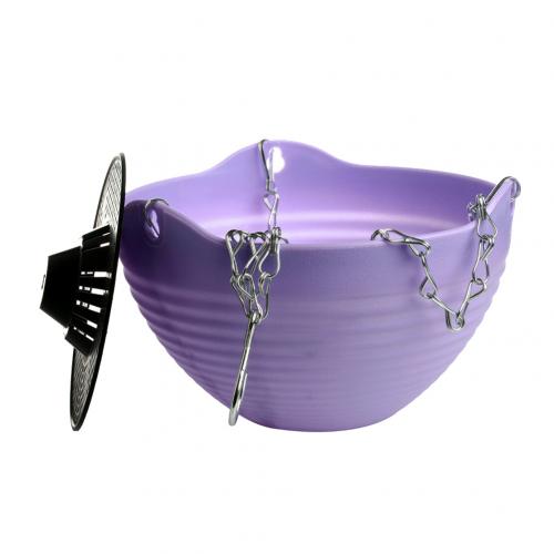 Resin Hanging Baskets for Plants Flower Pot Basket Hanging Planter Container Garden Plant Hanger Wall Decor Home Decoration: Purple