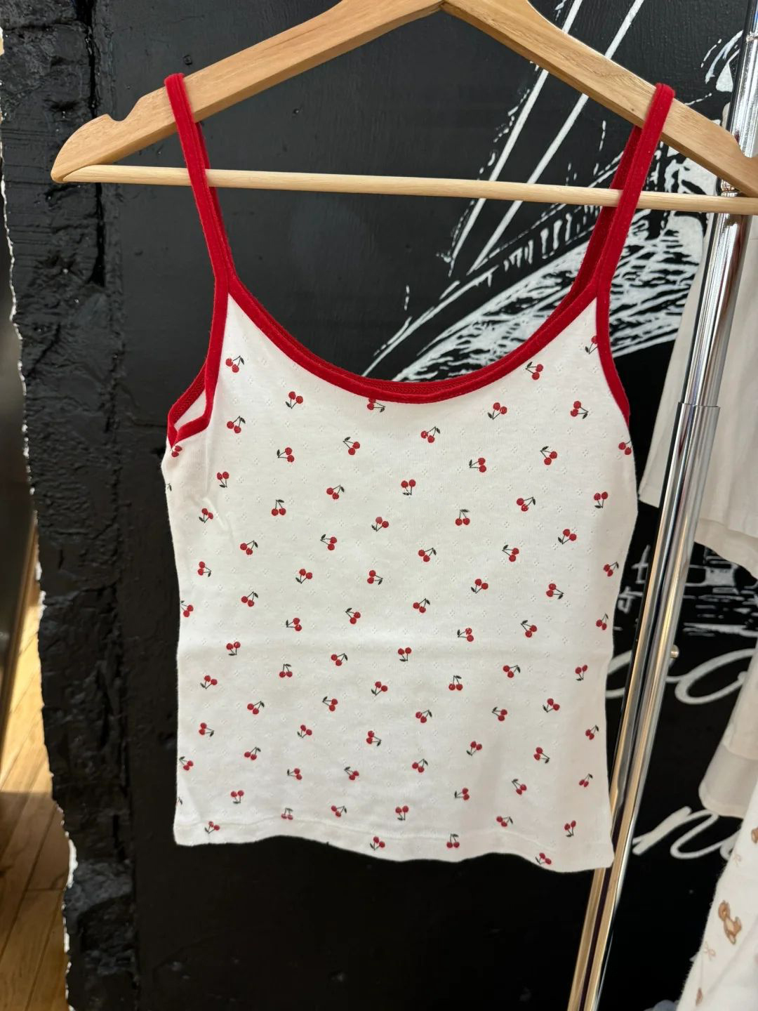 Söt liten hjorttryck smal crop top kvinnor sommar bomull ärmlös beskuren linne harajuku avslappnad söt linnen  y2k: Krämvit