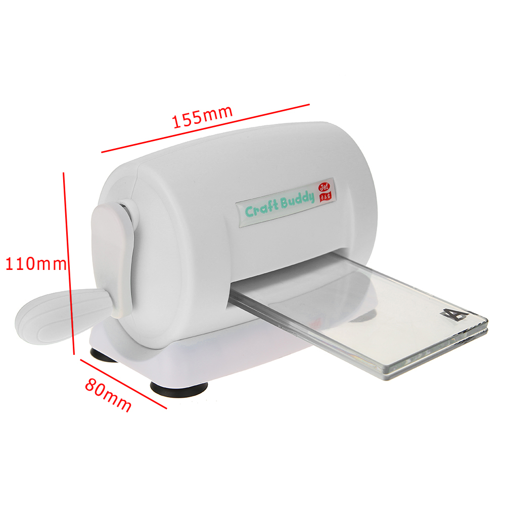 Gjør-det-selv husholdning stanse pregemaskin scrapbooking cutter stykke stanse papir cutter stanse maskin hjemme preging dies: Hvit 155 x 110 x 80mm