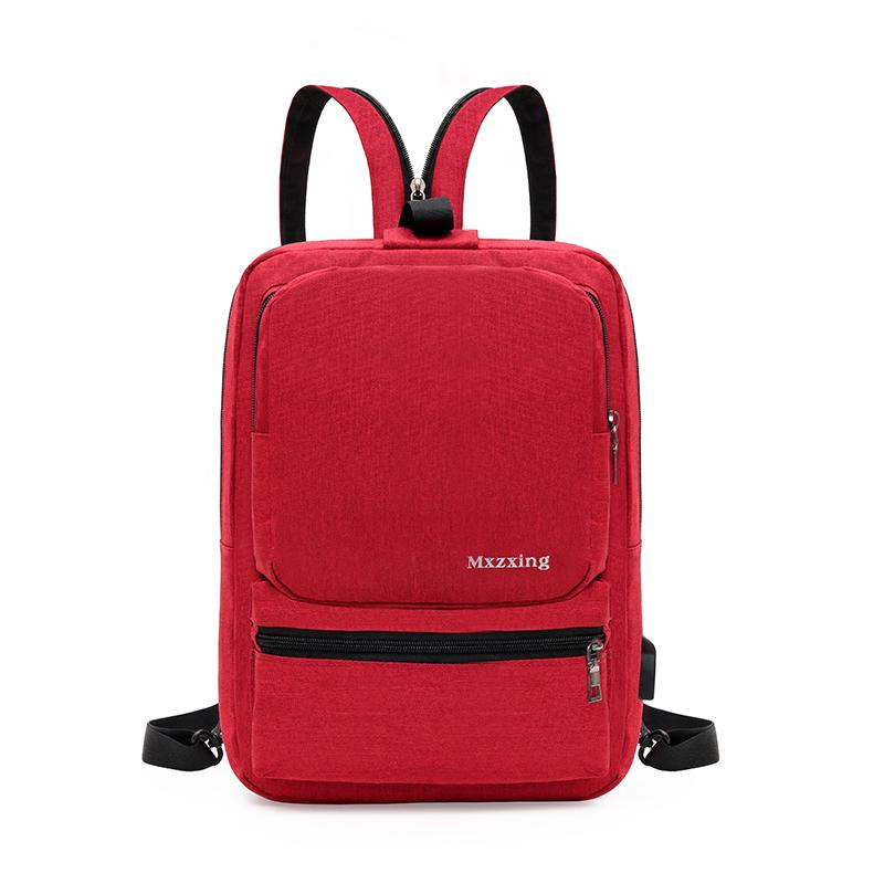 Rucksack Männer Rucksack Multifunktions Oxford Tuch Tragen Rucksack Mochilas Brust Pack Casual Sling Schulter Tasche Bagpack: Red