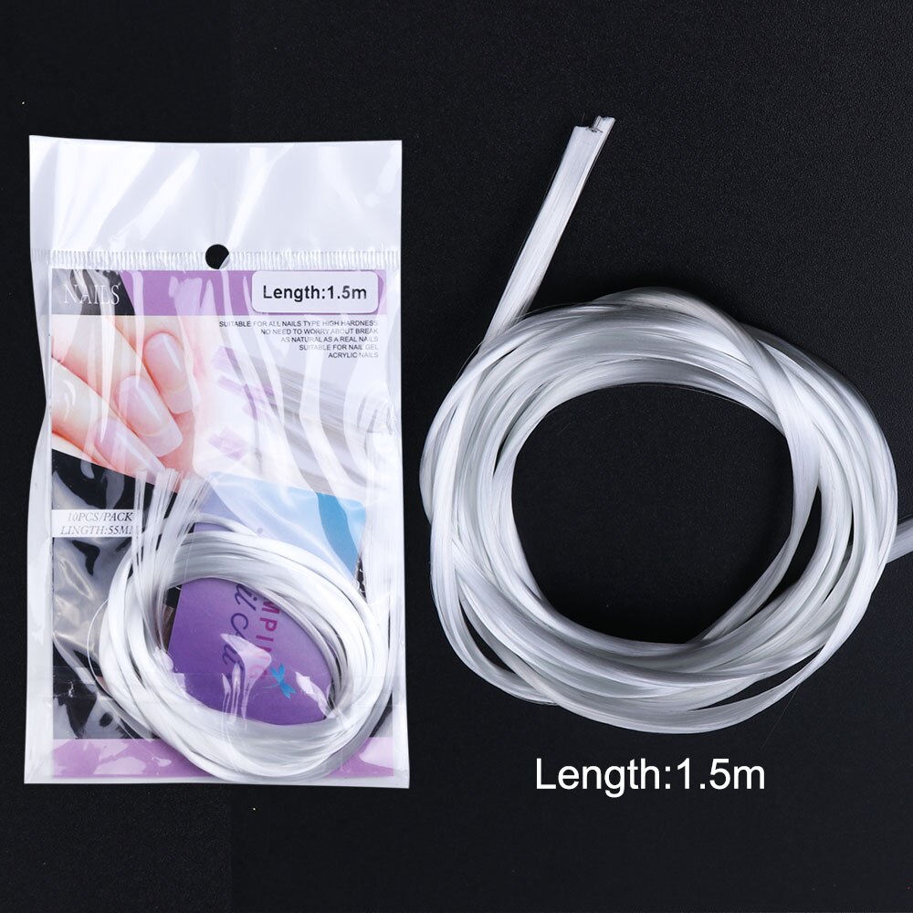 1 pack fibernaglar glasfiber för nagelförlängning akrylspetsar formglas för naglar sidenförlängning bygga nagelsalongsverktyg  ji952: 952-1.5m