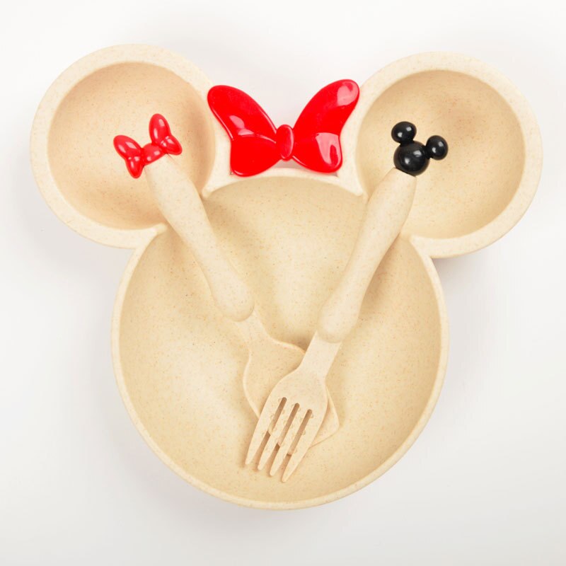 3 Stks/set Kinderen Tarwe Stro Kom Kinderen Leren Bowls Dikker Leuke Baby Kom Bpa Gratis