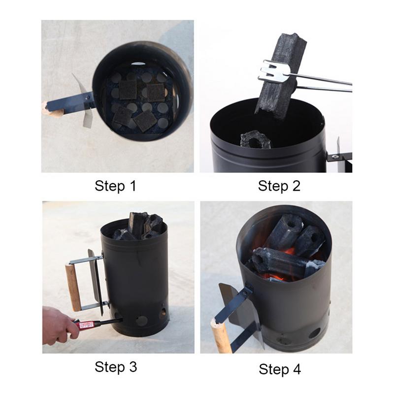 Barbecue Gereedschap Snelle Punt Houtskool Ontsteking Vaten Carbon Fornuis Ontsteking Outdoor Barbecue Gereedschap Bamboe Schoorsteen Starter