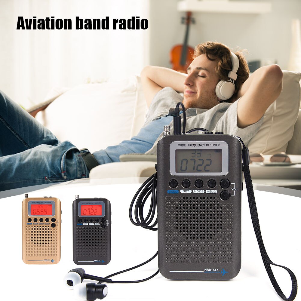 Multifunctional Full Band Radio FM/AM/SW/Air/VHF Reception Portable Radio NK-Shopping