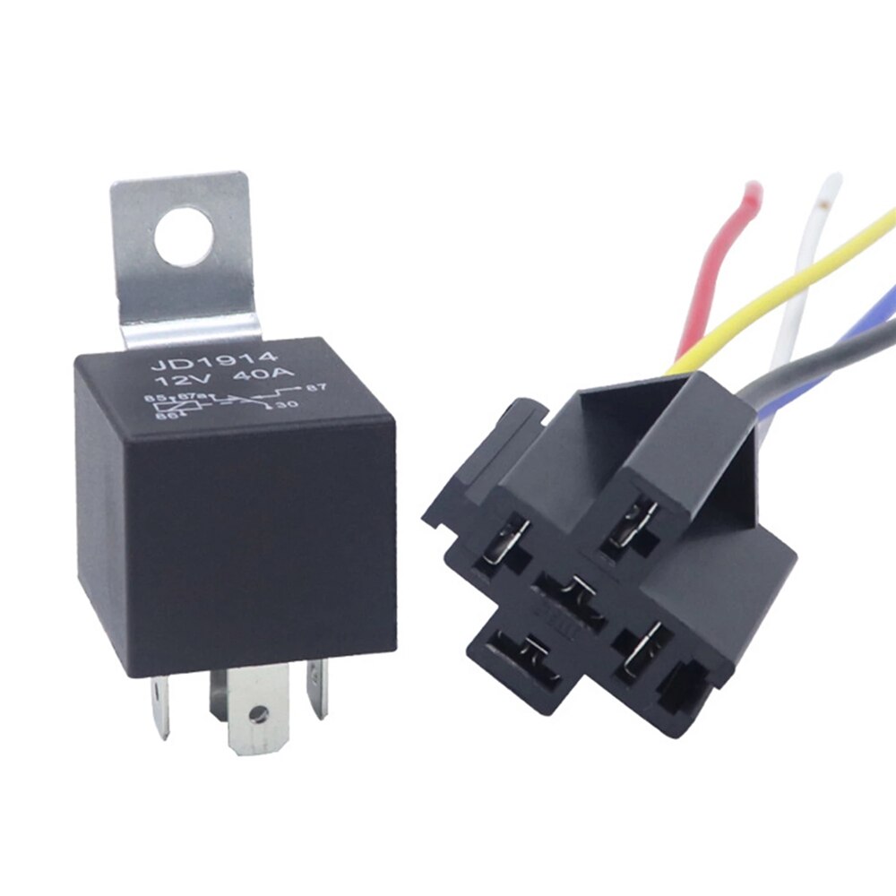 Waterproof Automotive Relay for 12V 24V 4Pin 5Pin 4P 5P 40A Car Relay With Copper Terminal Auto Relay Socket