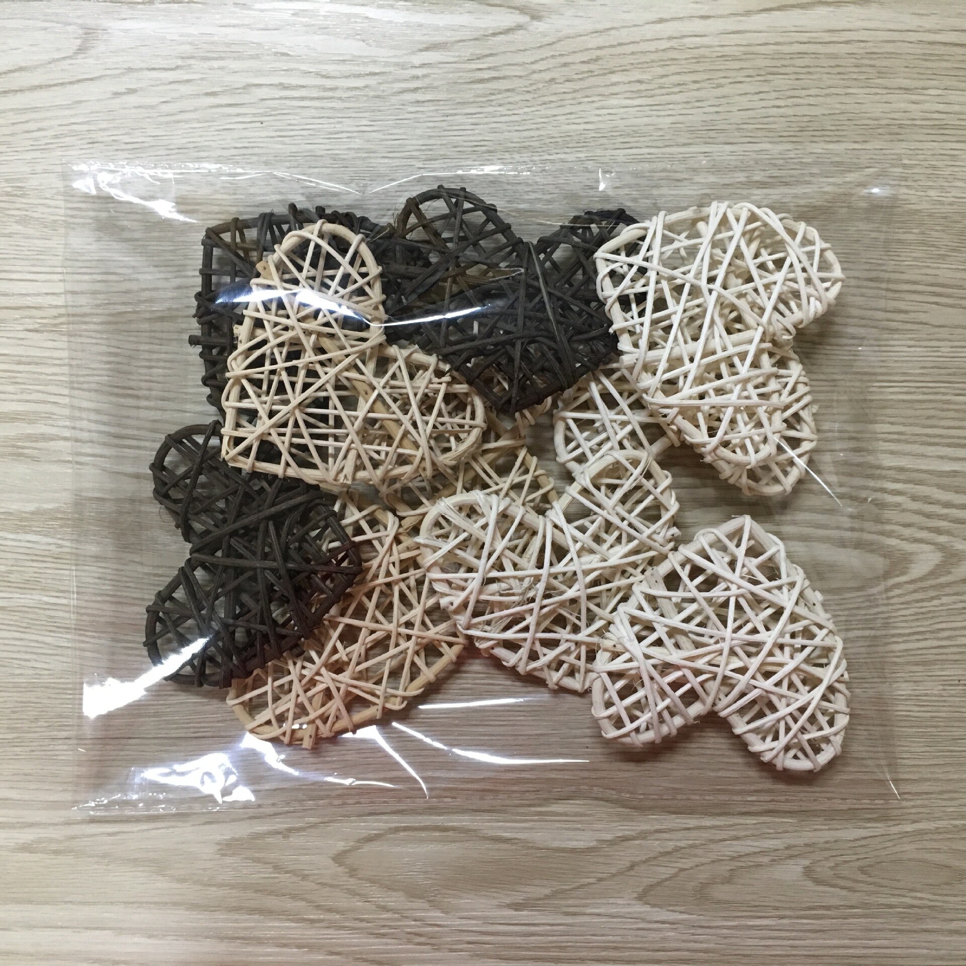 10pcs 7cm Rustic Grapevine Wreath Vine Heart Lightweight Wreath Pendant for Door Christmas Wall Wedding Decor: Default Title