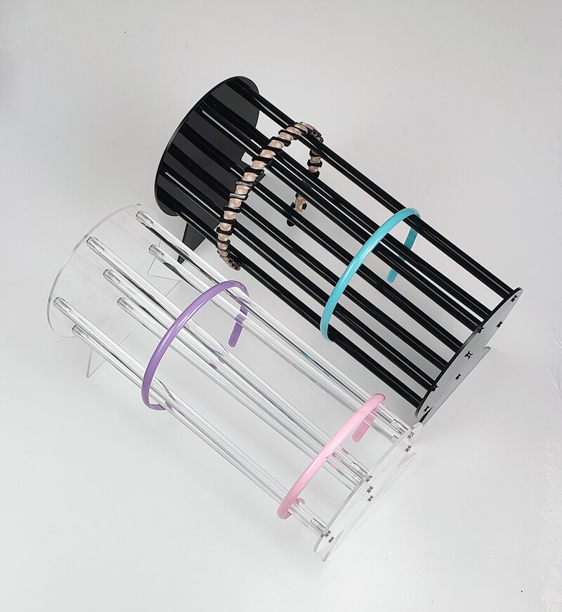 Acrylic headband holder display case hair clip accessories tiara stand hairband support showcase rack jewelry organizer shelf