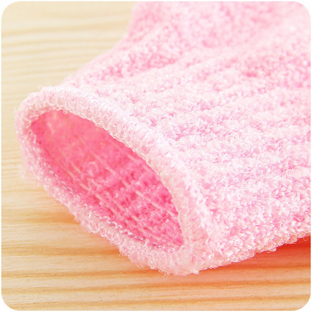 5Pcs Shower Gloves Massage Cleaning Brush Scrubber Polyester Exfoliating Wash Skin Spa Bath Gly Massage Cleaning Loofah Scrubber