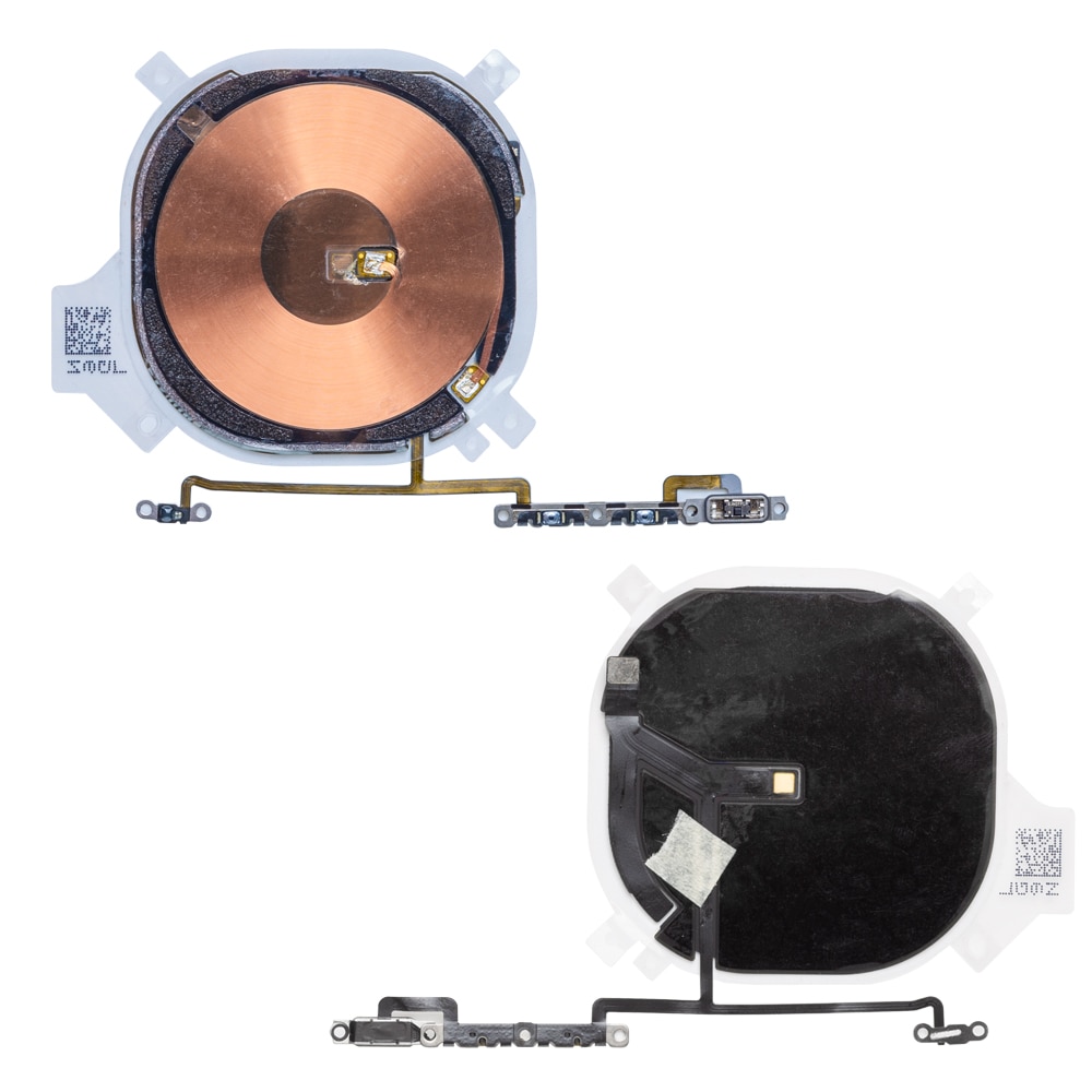 Chip de carga inalámbrico bobina para iPhone X XS / XS Max Flex del botón de volumen con NFC Chip Cable Flex piezas de repuesto
