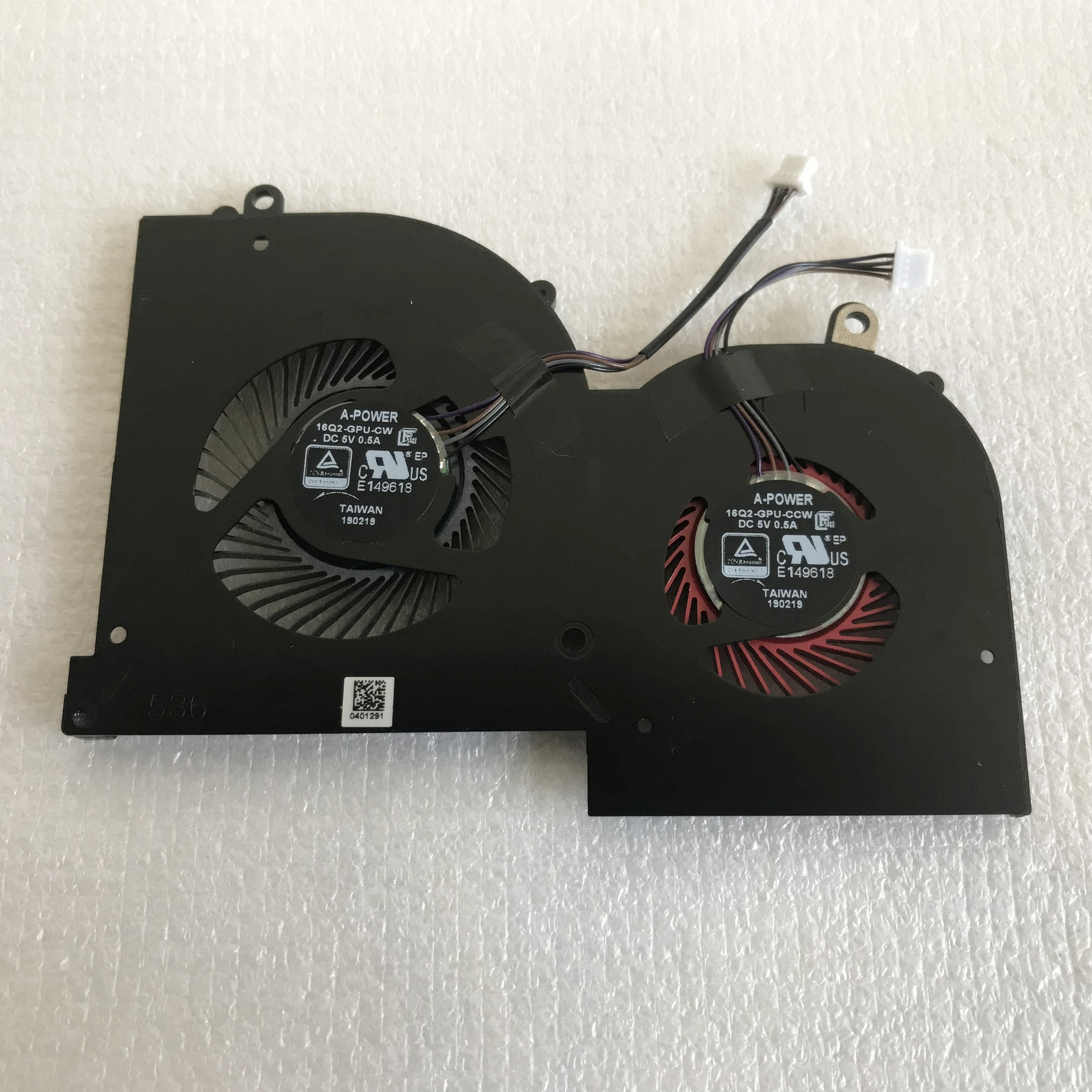 Ventilador de refrigeración de CPU/GPU Original, , para radiador de ALaptop MSI GS65, P65, Stealth, GS65VR, 8RF, 8RE, MS-16Q2, MS-16Q1, 5V, 0,5, MS-16Q3