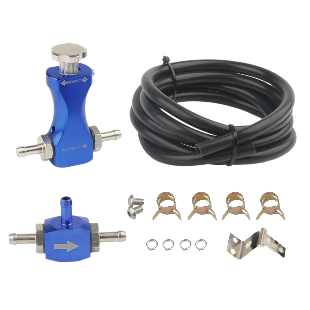 Biltillbehör reservdelar tålig racing turboladdare modifiera boost control justerbar turbo tryckregulator motor bilmanual: Blå