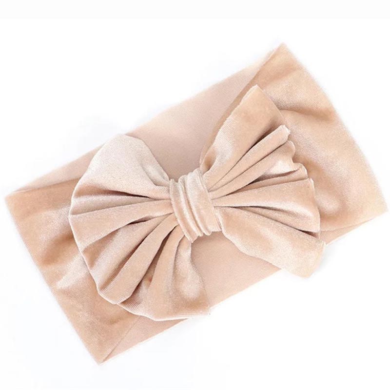 oro de bebé de terciopelo cinta elástica turbante diadema arcos niños bebé niña diademas para el pelo accesorios para el pelo para niños: headband 4