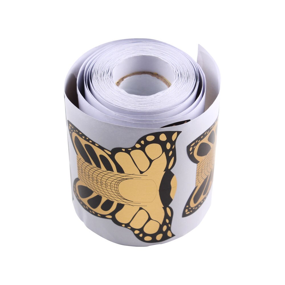 20/50/100pcs Nail Form Gold Butterfly Gel Nail Art Extension Tips Guide Tools for Salon Nails Care Tool
