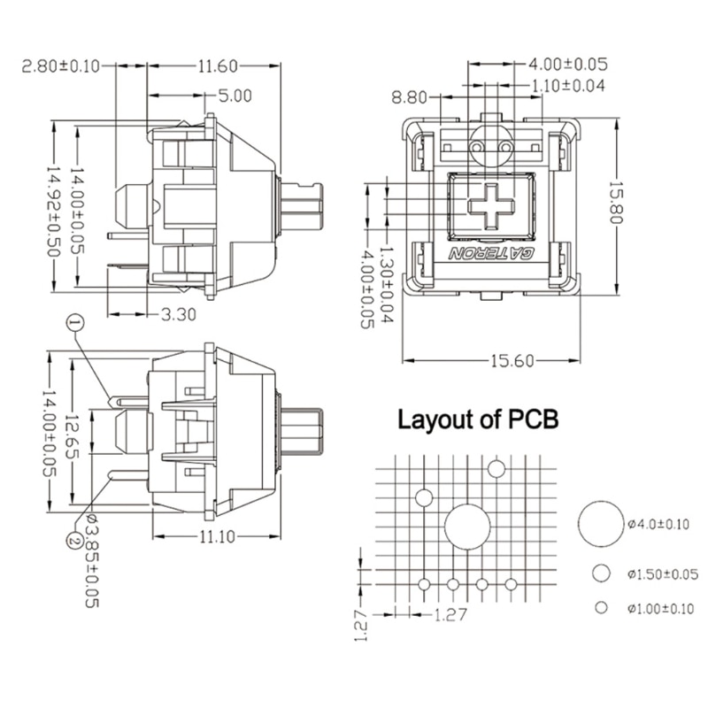 Gateron mx switch 5 pin Switches RGB SMD Axis Compatible for mechanical Keyboard