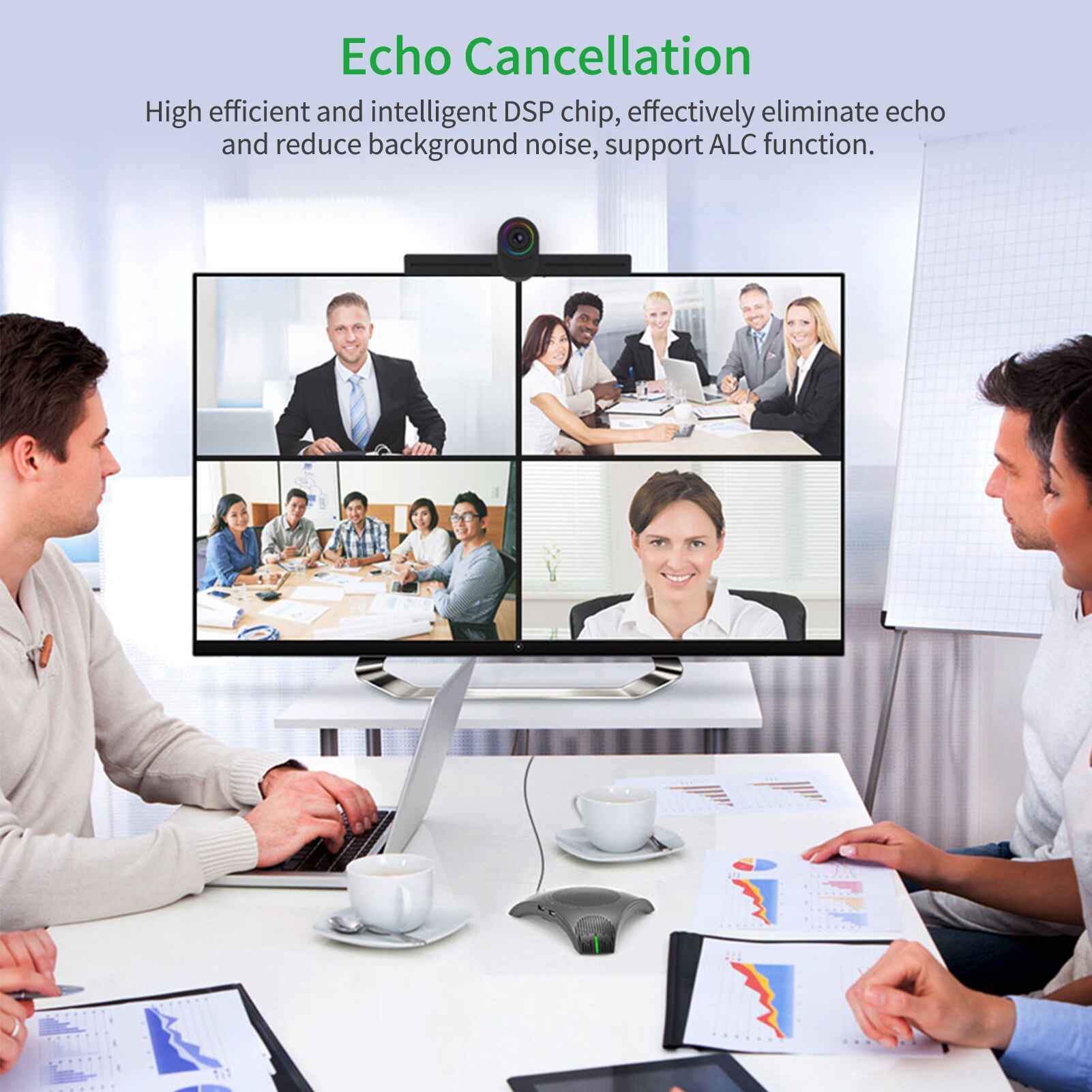 Aibecy USB Speakerphone Conference Microphone Omnidirectional Computer Mic 360° Voice Pickup Skype/Video Conference/OnlineCourse