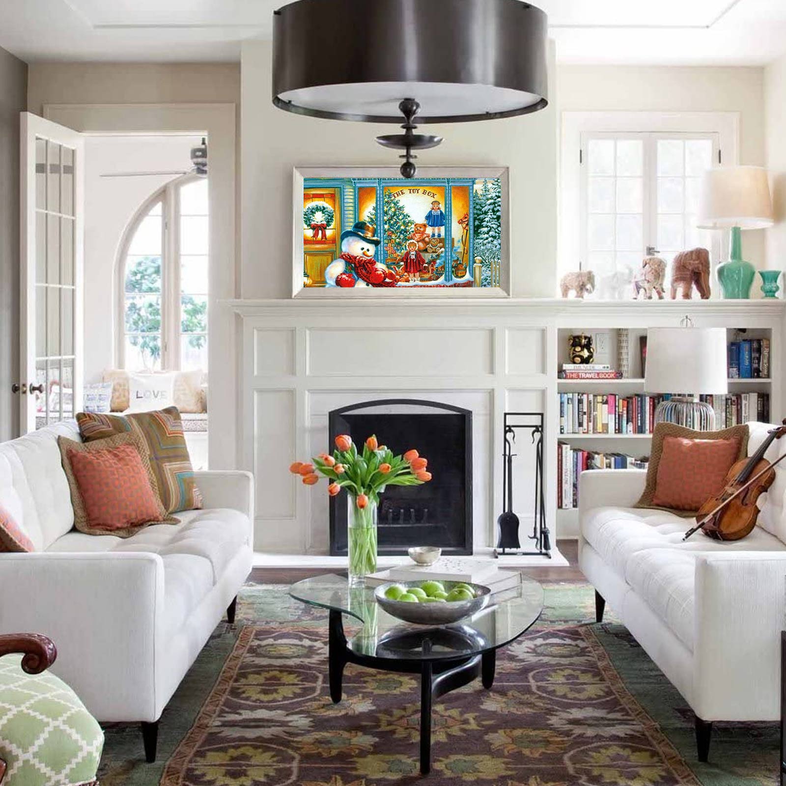 DIY 5D Diamond Painting Kit Christmas Rhinestone Embroidery Painting for Kids Adults Home Office Hotel Decor 12x16in