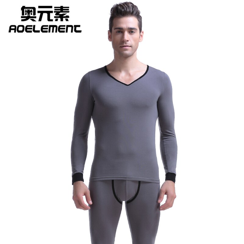 Heren thermisch ondergoed set foundation dunne sectie strak katoen lage kraag grote v-kraag overhemd lange onderbroek heren thermisch heren onderbroek