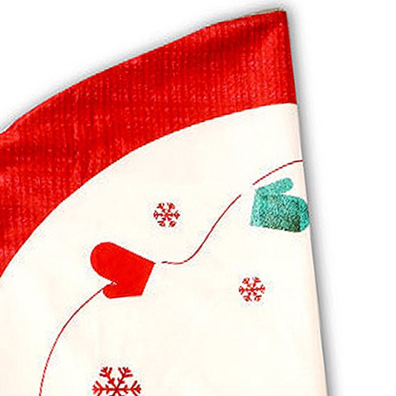 Lanpn 90 cm kerstboom rok, grote nepbont sneeuwvlokken ronde kerstboom deken 36 inch onderlaag tapijt kerstboom decoratie (zilver