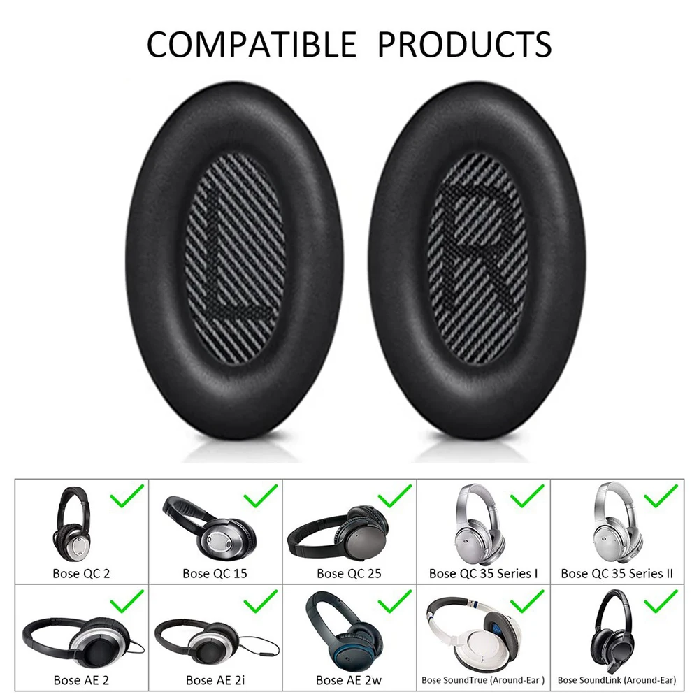 Almohadillas de repuesto para auriculares Bose QuietComfort QC 2, 15, 25, 35, AE2, AE2i, AE2w, QC2, QC15, QC25, QC35