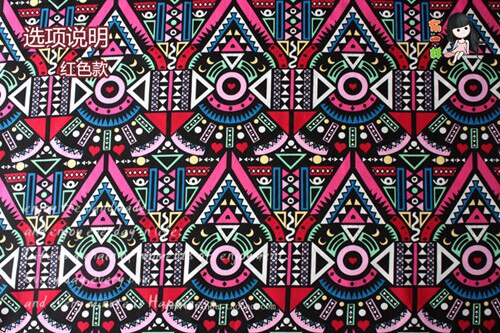 145cmx100cm Printed African Indian Cotton Ethnic Patchwork Special Fabrics for Tablecloth Cushion Sewing Home Decor Fabrics: Red
