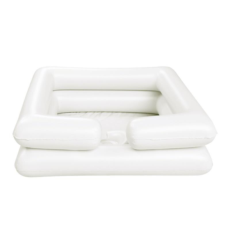 Lavabo portatile per capelli con tubo di scarico per disabili shampoo gonfiabile vasca da bagno riposo per letto aiuto per allattamento lavello vassoio per shampoo