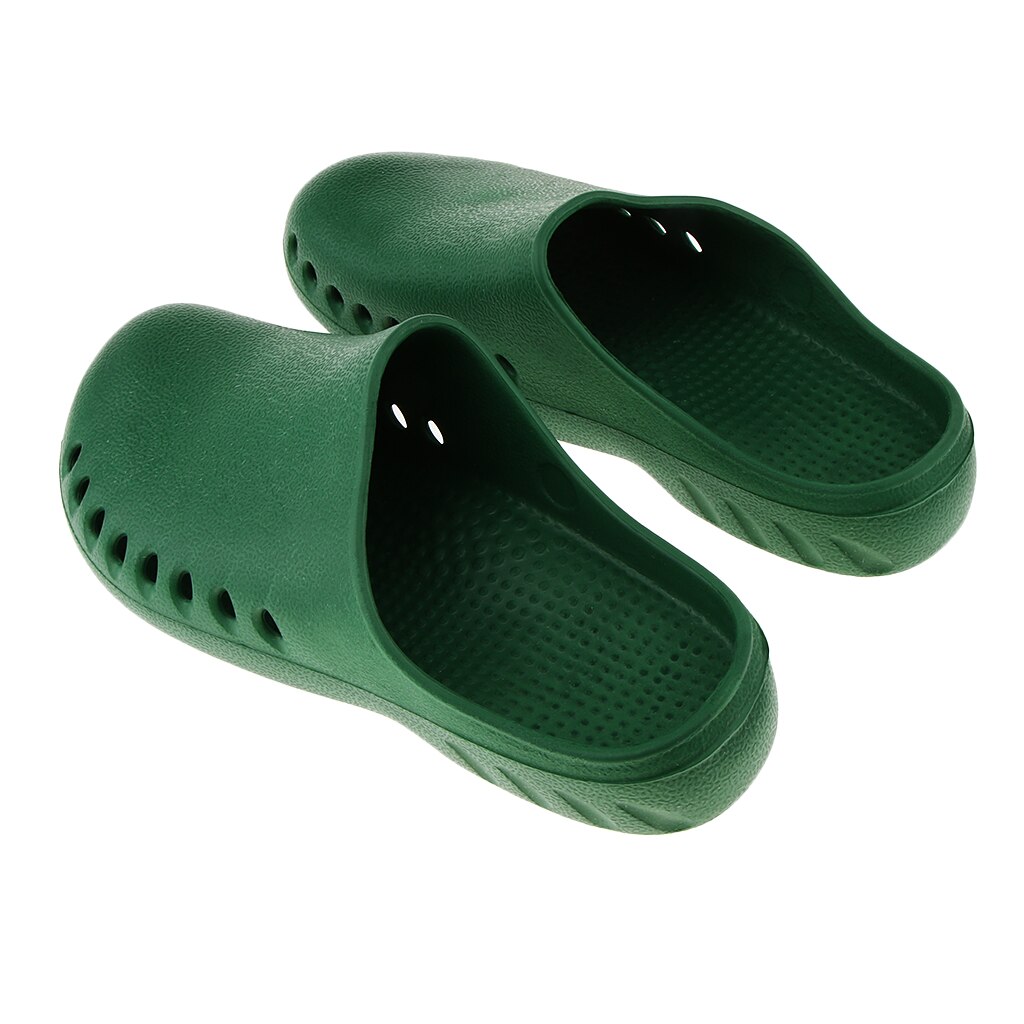 Halksäkra kock clog mule restaurang halkfria arbetsskor för män dam halksäkra arbetsträskor: Grön 26cm