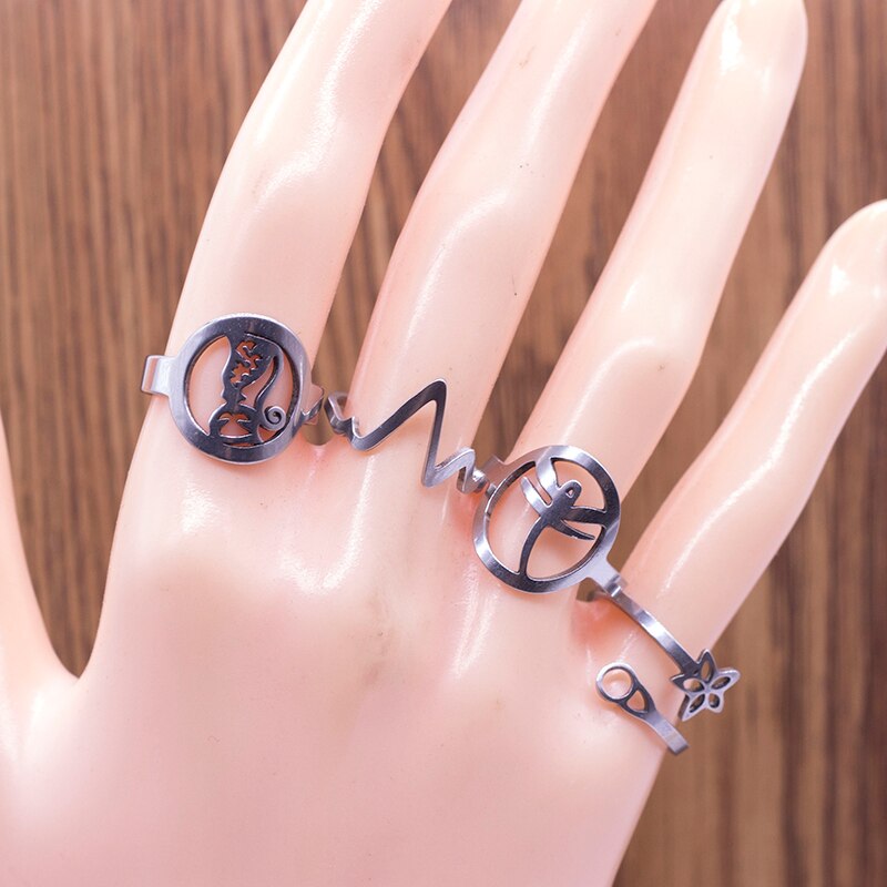 25 Stuks Vrouwen Roestvrij Stalen Ringen Mix Stijl Verzilverd Ring Mode-sieraden