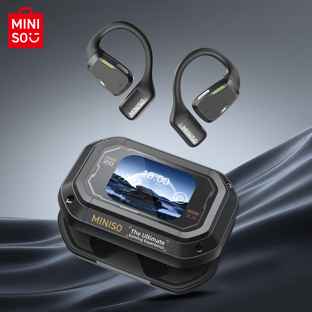MINISO M98 True kabellos offen Ohr Ohrhörer Bluetooth 5.4 Ohren, 13 mm dynamischer Treiber OWS Ohren Köpfe Spielen Headset Super lang Endur