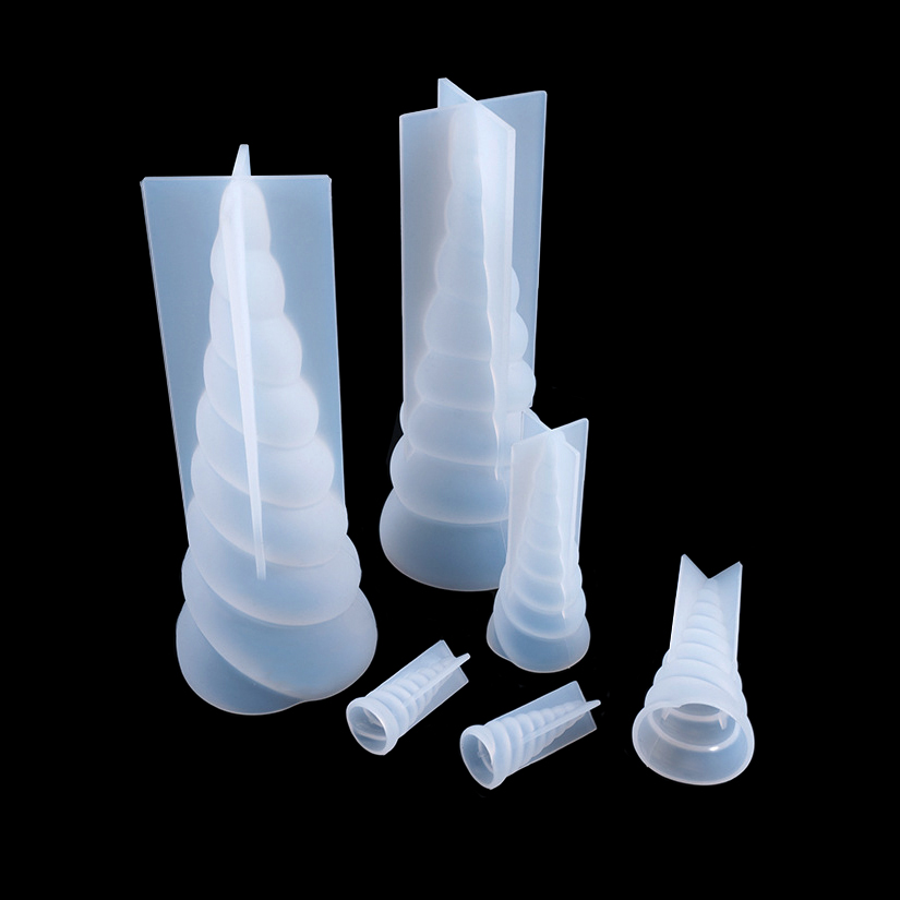 Molde de silicona con cuerno de unicornio, molde de resina de silicona, herramientas de decoración de tortas con fondant