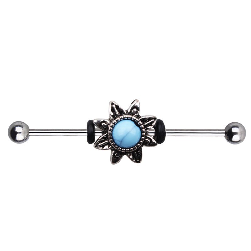 Schmetterling Pfeil Industrielle Hantel für Frauen Männer Stahl CZ Knorpel Wendel Ohrringe Zucht Karosserie durchbohren Schmuck Oreja 14G x 38mm 1PC: 1769