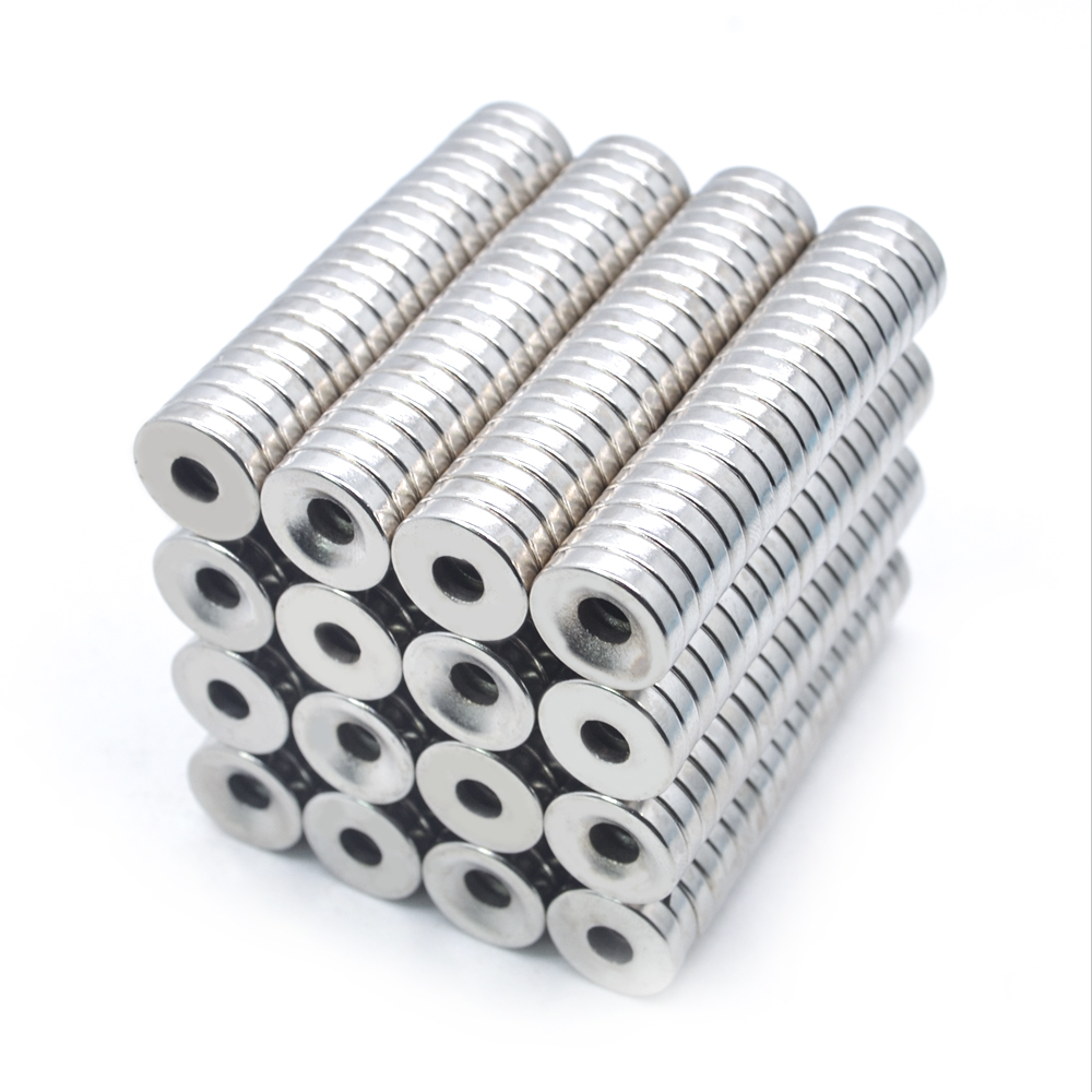 12x3-4mm Super Strong Round Magnet With holes Refrigerator Magnet for Fridge, DIY, Building, Scientific and Office Magnets