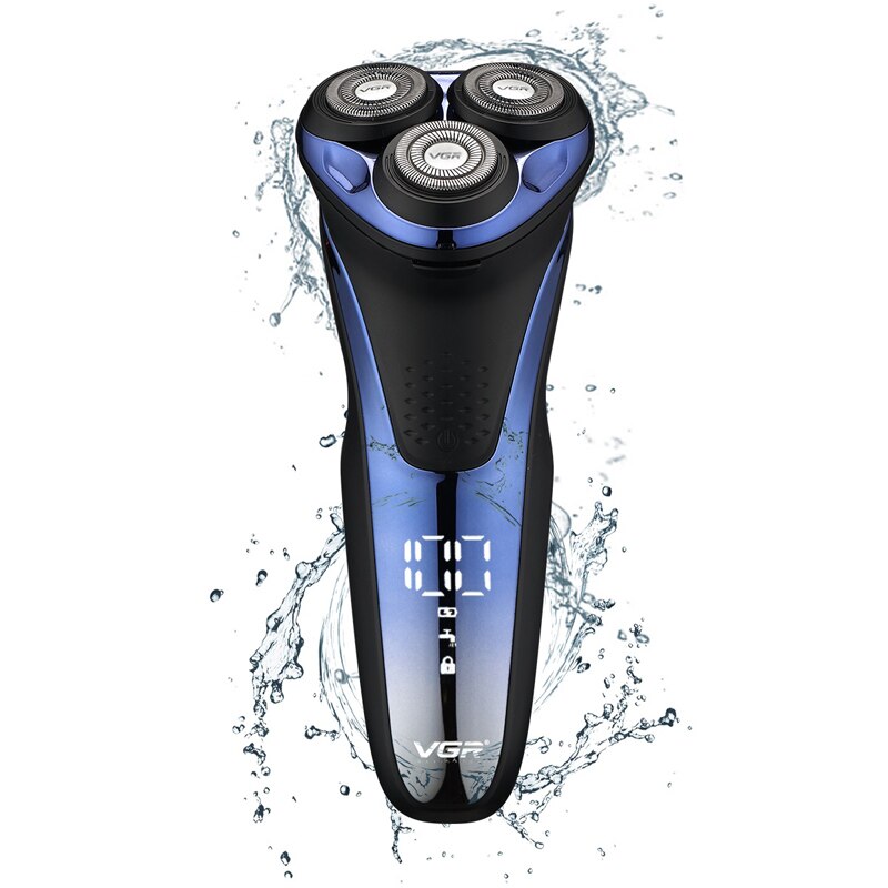 Waterdichte scheermachine voor mannen, oplaadbaar elektrisch scheerapparaat, elektronisch elektrisch scheerapparaat voor mannen, roterende baard, usb-gezichtsbehandeling