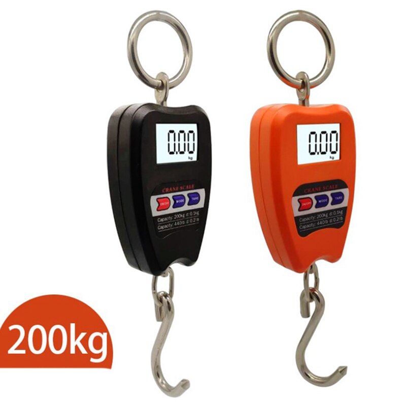 Mini báscula de grúa, balanza colgante Industrial Digital de 200Kg/441Lb, báscula de gancho colgante de alta resistencia